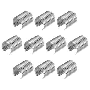 uxcell v[v̂ЂNbv ܂肽ݎ ~` R[hGh Xgbv ^bZ DIYNtgp 10x13 mm Vo[g[ 100