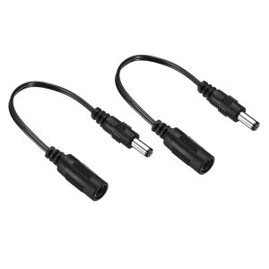 uxcell DCdP[u dA_v^[vOR[h DCdR[h LEDvJCCTVp DC 5.5x2.1mmX-5.5x2.5mmIX ubN 2{