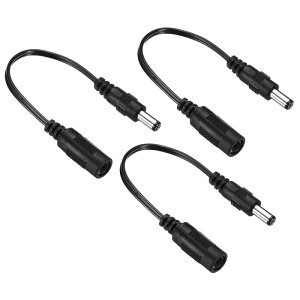uxcell DCdP[u dA_v^[vOR[h DCdR[h LEDvJCCTVp DC 5.5x2.1mmX-5.5x2.5mmIX ubN 3{