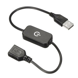 uxcell LED�^�b�`�C�����C�������� 5V 3A USB �R�[�h�^�N�g�X�C�b�`�R���g���[���[ �P�F�����_�C�I�[�h�X�g���b�v���C�g�p �u���b�N