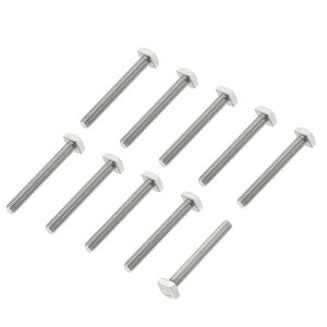 uxcell �p���{���g �S�˂� 304�X�e�����X�| �O���[�h C �l�p�{���g M5x40mm 10��