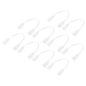uxcell �����v���C�� �A�ڃ��C�� ���C�g�����N�R�[�h �����P�[�u�� T4 T5 T8 LED�`���[�u�p �_�u���G���h 2�s�� ����20cm 10�{��