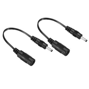 uxcell DCdP[u dA_v^[vOR[h DCdR[h LEDvJCCTVp DC 5.5x2.1mmX-3.5x1.35mmIX ubN 2{