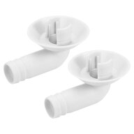 uxcell エアコン排水ホースコネクタ ミニ分割ウィンドウAC用 部品 付属品 19mmチューブエルボ継手交換 ベ…