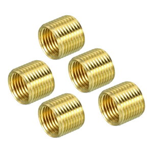 uxcell �l�W���W���[�T�i�b�g�C���T�[�g M12x1mm�I�X-M10x1mm���X�^�J�A�_�v�^�[ �p�C�v�p�� �ϊ��X���[�u���f���[�T�[ ����10mm 5��