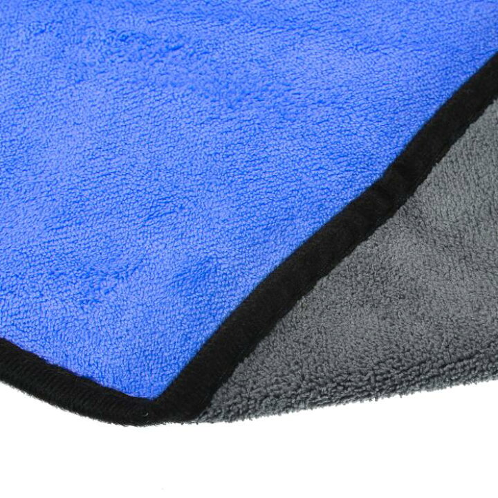 X AUTOHAUX 車の乾燥タオル マイクロファイバー 車のクリーニング詳細吸収剤 車の乾燥布 窓拭き用乾燥機 特大 80 x 60 cm  グレー ブルー 2個 uxcell japan