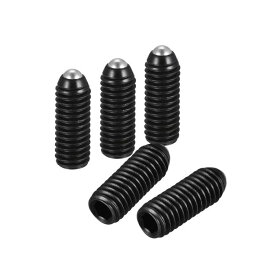uxcell ボールポイントグラブ止めねじ 5個 M6 x 16mm 高炭素鋼 メートル法 スプリング 六角レンチグラブネジ