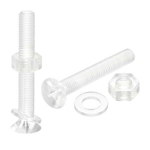 uxcell M8 x 60mm �v���X���l�W �i�b�g �i�b�g�ƕ����b�V���[�t�� �v���X�`�b�N PC�M�����{���g ���� 20�Z�b�g