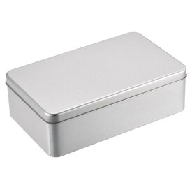 uxcell ブリキ缶 ファイル収納ボックス ギフトボックス 長方形 蓋付き シルバートーン 180 x 110 x 55mm 1個入り