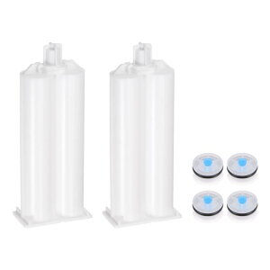 uxcell G|LVKSJ[gbW 115mm zCg u[ vX`bN ~LT[fAڒ܃J[gbW zCgsXgt 50ml/1.7oz 1:1 AB ڒ܃Kp 2