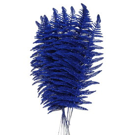 PATIKIL 16.5"人工シルクの葉 12個の人工の葉の茎 クリスマスの装飾用の偽の葉 青色