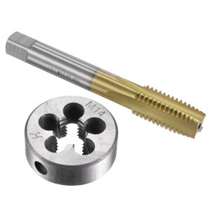 uxcell �^�b�v�A���h�_�C�Z�b�g ���g���b�N M14 x 2 HSS (�����x�|) �`�^�����b�L�@ �X�g���[�g�t���[�g�˂��˂��^�b�v �����| �ۂ˂��؂�_�C�X