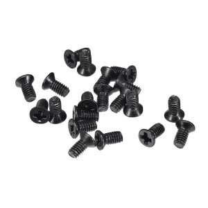 uxcell �t���b�g�w�b�h�l�W �v���X�˂��t�@�X�i�[ M2.5 x 5mm �u���b�N ���b�v�g�b�v PC TV �t�@�� �I�[�f�B�I �X�C�b�`�p 150����