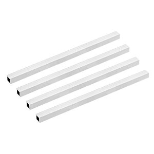 uxcell 6063�A���~�j�E���p�� 15mmx15mmx1 mm �ǌ��� 300mm���� �V�[�����X�X�g���[�g�p�C�v�`���[�u 4��