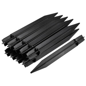 uxcell �\�[���[���C�g �O���E���h�X�e�[�N ABS�v���X�`�b�N 210x21 mm �K�[�f���p�X�E�F�C�����h�X�P�[�v�����v�p �u���b�N 10����