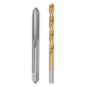 uxcell �X�g���[�g�t���[�g�X���b�h�^�b�v 5.4 mm�c�C�X�g�h�����r�b�g�Z�b�g �`�^�����b�L6542�����x�| �h�����r�b�g �}�V���X���b�f�B���O�^�b�v 1/4-28 UNF