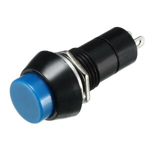 uxcell �����{�^���X�C�b�` �v�b�V���{�^���X�C�b�` �Z���t���b�N���b�`���O ���E���h 12mm SPST 1 NO 1 NC �u���[ 10����