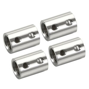 uxcell ���E���h�J�b�v�����O�i�b�g M10 M4�l�W �X���[�u�X�^�b�h���b�h�A�_�v�^�[ �p�C�v�R�l�N�^ �V���o�[�g�[�� 4��