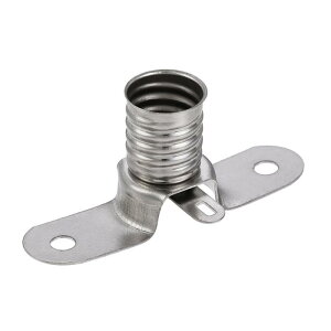 uxcell �����v�\�P�b�g E10 DC 30V 2�s�� 41.5x18 mm �d���z���_�[�l�W�x�[�X ���t���u���P�b�g�t�� �j�b�P�����b�L�� 10��