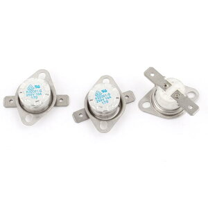 uxcell ���x�X�C�b�`�T�[���X�^�b�g KSD301 NC 70�ێ��x 250V 10A 3�� 21g