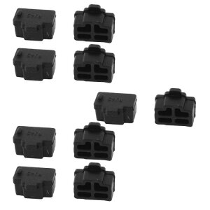 uxcell RJ45�_�X�g�J�o�[�L���b�v �u���b�N�V���R���� �C�[�T�l�b�g�|�[�g �v���e�N�^�[ 10��
