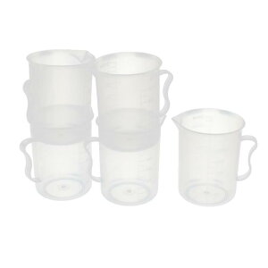 uxcell ���W���[�J�b�v �v���X�`�b�N�ގ� �e��250mL �t�̃��W���[�J�b�v 8.2cm���a 5����