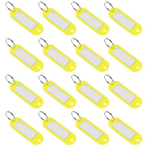 uxcell ���^�O �v���X�`�b�N�� �X�v���b�g�L�[�����O �L�[�`�F�� ID���Q�[�W���x�� �T�C�Y60x21mm �C�G���[ 16��