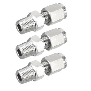 uxcell kǌp 304XeX|ގ Vo[g[ NPT1/8IX×U1/8ǊOa 3