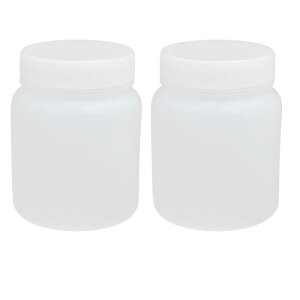 uxcell �����p�{�g�� �������p �v���X�`�b�N �t�̎��T���v���p PE 300ml �z���C�g 98 x 75mm 2����