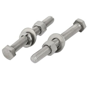uxcell �Z�p�{���g�L�b�g ���b�V���[�i�b�g 304�X�e�����X�| 3/8-16�X���b�h ����8.89cm 2�Z�b�g