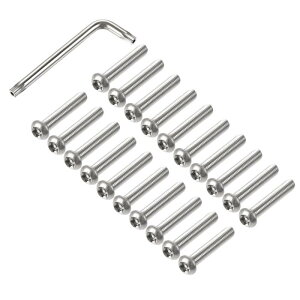 uxcell gNXZLeBlW M6x35mm x̂Ȃד˂ T30 L^`t 304XeX| t@Xi[{g 20