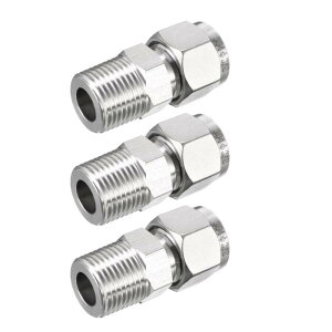 uxcell kǌp 304XeX|ގ Vo[g[ NPT3/8IX×U3/8ǊOa 3