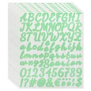 uxcell 608�� 8�V�[�g �s�J�s�J�����X�e�b�J�[ �S�����A���t�@�x�b�g�X�e�b�J�[ ���������f�J�[���L�b�g �L���A���t�@�x�b�g�f�J�[�� �N���t�g �X�N�� �b�v�u�b�L���O ���������p �ΐF