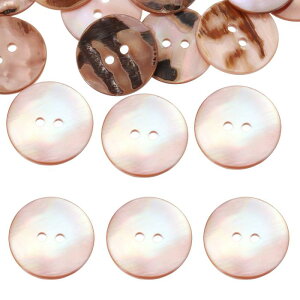 uxcell 10���� �ی^�V�R�L�{�^�� 23 mm 2�� �L�׍H �V�F���{�^�� �� �V���c �����s�[�X �D�� DIY �N���t�g����p ���F�O���[