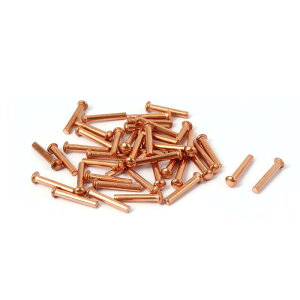 uxcell ���\���b�h���x�b�g 2mm x 12mm �~�`�w�b�h 13.0mm�̒��� �S�[���h�g�[�� 60����