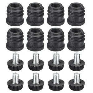 uxcell 8Pcs �~�Ǘp���x�����O�t�B�[�g�t���C���T�[�g 16mm/0.63 �O�a �~�Ǘp M6 �X���b�h �u ���b�N�v���X�`�b�N���Ƌ�`�F�A�r�v���O�G���h�L���b�v�C���T�[�g�v���O