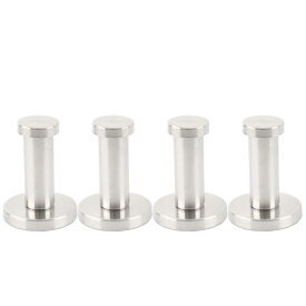 uxcell 壁掛けハンガー フック ステンレススチール製 ラウンド シャワーローブタオル コート ホルダー 4個入り