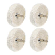 uxcell バフ研磨ホイール ヘッド直径75mm 回転工具アクセサリー グラインダー電気ドリル 4個入り