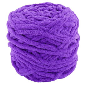 uxcell 織り糸 編み糸 ポリエステル フェスティバル用 ギフト ハンドメードかぎ針編みスカーフ セーターに適用 パープル 100g