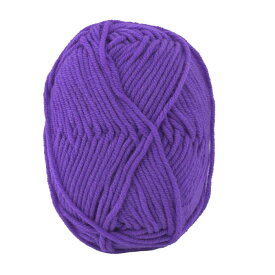 uxcell ニット 毛糸 レディDIYクラフトかぎ針編み 冬の靴下 編み糸コード紐 25g 紫の
