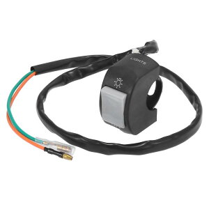 Motoforti �I�[�g�o�C�̃n���h���o�[�X�C�b�` �X�N�[�^�[�w�b�h���C�g�g�O���X�C�b�` �I���I�t�v�b�V���{�^���t�� DC 12V 22mm �O���[