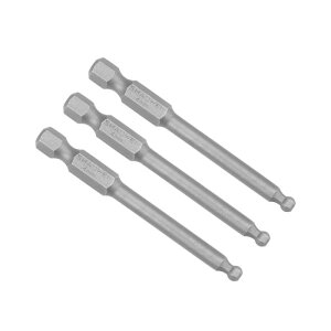 uxcell �Z�p�r�b�g�l�W�񂵃r�b�g �{�[���G���h�l�W�� �V�����N���a6mm �V�����N����6.6cm H4�w�b�h S2 HRC58 3��