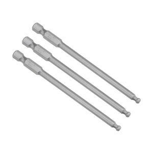 uxcell �Z�p�r�b�g�l�W�񂵃r�b�g �{�[���G���h�l�W�� �V�����N���a6mm �V�����N����10cm H4�w�b�h S2 HRC58 3��