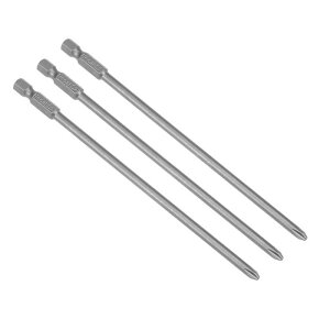 uxcell 6.35mm�V�����N 150mm���� 3 mm PH1���C S2�h���C�o�[�r�b�g H1 / 4inch * 150 * 4.5PH2 3��