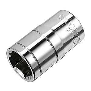 uxcell 6�|�C���g�󂢃\�P�b�g �����`�\�P�b�g 12.7mm�h���C�u Cr-V 15mm