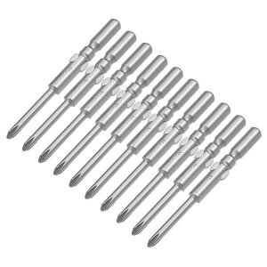 uxcell �\�����X�N�����[�h���C�o�r�b�g 5mm ���E���h �V�����N 60mm�̒��� 3.0mm PH0 �\���� �}�O�l�e�B�b�N �X�N�����[�h���C�o�[ �r�b�g 10 ����