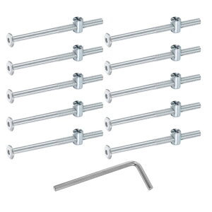 uxcell 10�Z�b�g �x�b�h�t���[���p�{���g M6×90mm �Z�p�\�P�b�g�w�b�h�X�N�����[ �o�P�b�g�i�b�g�t�� ��i�x�b�h�p�{���g �Ƌ�p�X�N�����[ ��F ���Č^�w�b�h�o�P�b�g�i�b�g�������`�t�� 