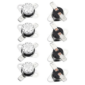 uxcell K SD301�T�[���X�^�b�g 5°C/41°F 10A �펞�ړ_(N.C) �X�i�b�v�f�B�X�N���x�X�C�b�` �d�q�����W/�I�[�u��/�R�[�q�[���[�J�[�p 8�Z�b�g �x�[�N���C�g�ގ�