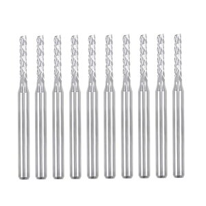 uxcell 10Pcs 2mm Carbide End Mill Engraving Milling Cutter CNC Router Bits for PCB Machine, 1/8 Shank