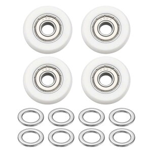 PATIKIL 6x24x6mm �{�[���x�A�����O�K�C�h�v�[���[�L�b�g�A�i�C�������ی^�z�C�[�� �_�u�����^���V�[���h���[���[�A�C�h���[�x�A�����O�v�[���[(4��) + ���b�V���[(8��)�Z�b�g�A�h�A�Ƌ�E�W��